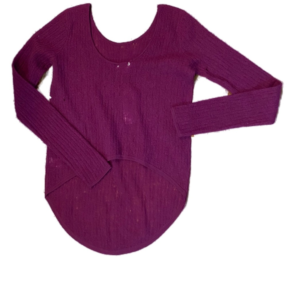 Helmut Lang Fuchsia Sheer Sweater New with Tags sz P